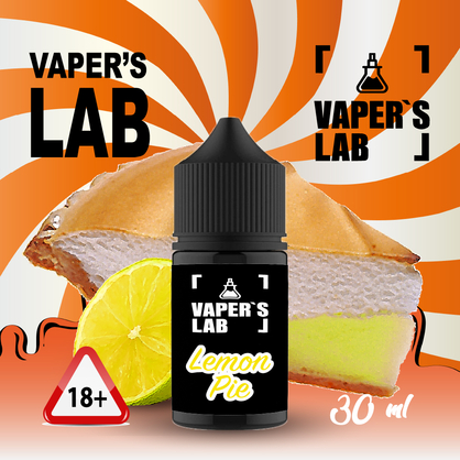 Фото, Видео на солевую жидкость для подов Vaper's LAB Salt "Lemon pie" 30 ml