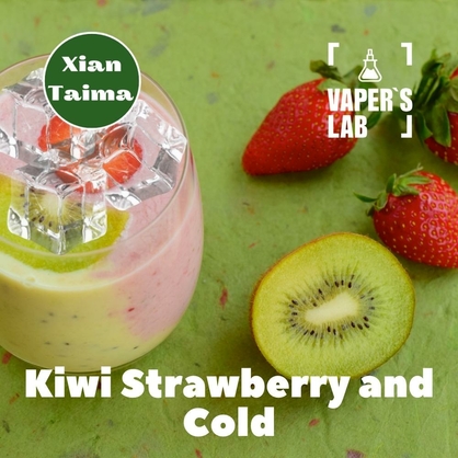 Фото, Видео, Купить ароматизатор Xi'an Taima "Kiwi Strawberry and Cold" (Киви с клубникой и холодком) 