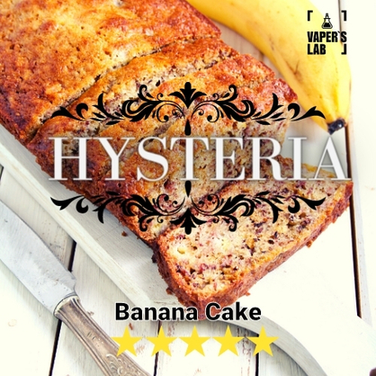 Фото жижа без нікотину hysteria banana cake 30 ml