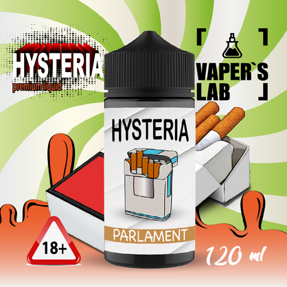 Фото заправка для вейпа без нікотину hysteria parlament 100 ml