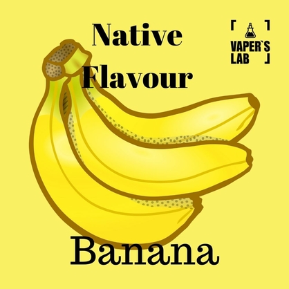 Фото заправки для электронных сигарет native flavour banana 120 ml