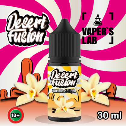 Фото солевая жидкость dessert fusion salt vanilla delight 30 ml