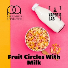 Натуральні ароматизатори для вейпів TPA "Fruit Circles With Milk" (Фруктові кільця в молоці)
