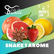 Ароматизаторы для самозамеса Solub Arome SNAKE 1 AROME Клубника лимон грейпфрут и анис