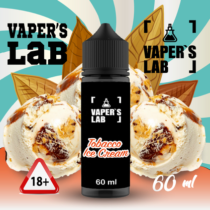 Фото, Видео на Заправки до вейпа Vapers Lab Tobacco ice cream 60 ml