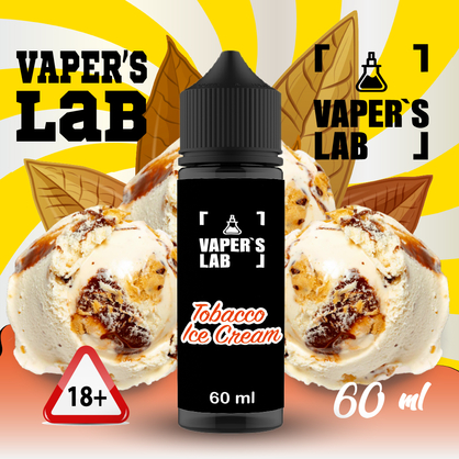 Фото, Видео на Заправки до вейпа Vapers Lab Tobacco ice cream 60 ml