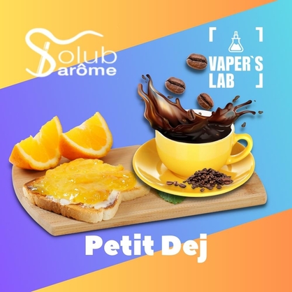 Фото, Відеоогляди на Натуральні ароматизатори для вейпа Solub Arome "Petit dej" (Тост з апельсиновим джемом та кавою) 