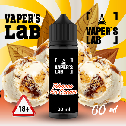 Фото, Видео на Заправки до вейпа Vapers Lab Tobacco ice cream 60 ml