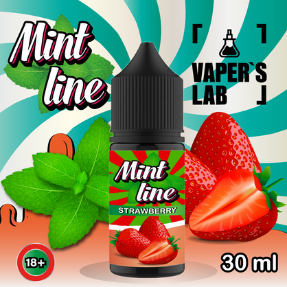 Фото сольова жижа для пода mint strawberry 30ml