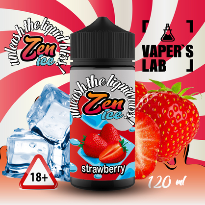 Фото рідини для електронних сигарет zen ice strawberry