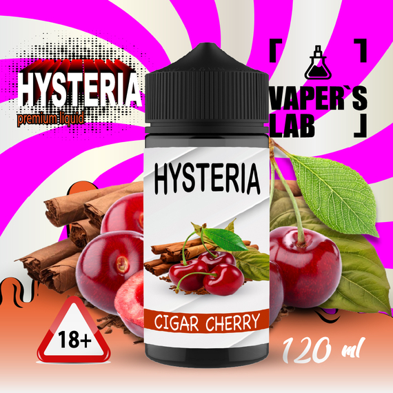 Отзывы  заправка для вейпа hysteria cigar cherry 100 ml