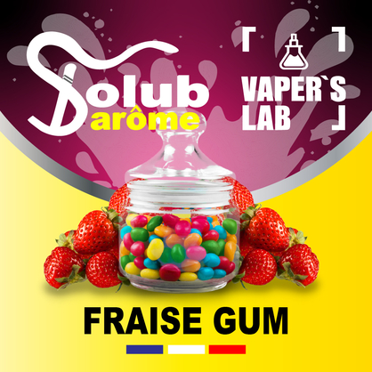 Фото, Видео, Ароматизатор для жижи Solub Arome "Fraise Gum" (Клубничная жвачка) 