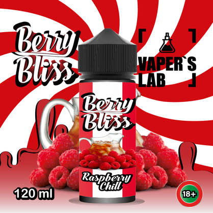 Фото жижі для вейпа berry bliss raspberry chill 120 мл (освіжаюча малина)