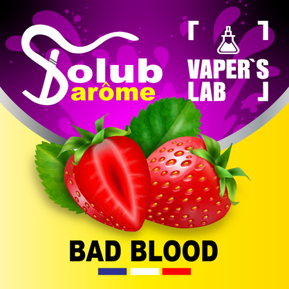 Фото, Відеоогляди на ароматизатор для самозамісу Solub Arome "Bad blood" (Полунична цукерка) 