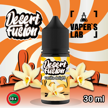 Фото сольова жижа top dessert fusion salt vanilla delight 30 ml