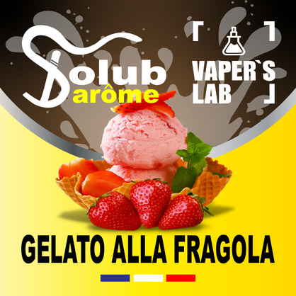 Фото, Відеоогляди на Ароматизатор для самозамісу Solub Arome "Gelato alla fragola" (Полуничне морозиво) 