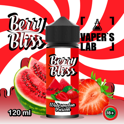 Фото жидкости для вейпа berry bliss watermelon fusion  (арбуз с ягодами)