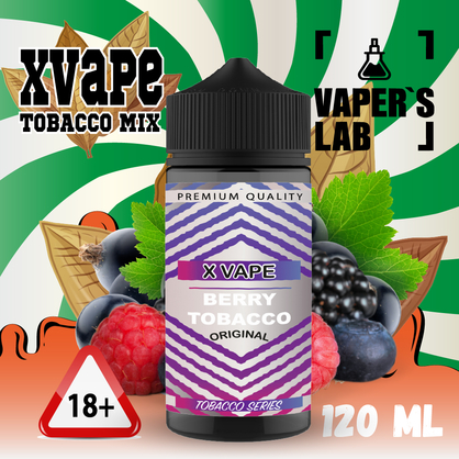 Фото жидкость для электронных сигарет с никотином xvape berry tobacco 120 мл