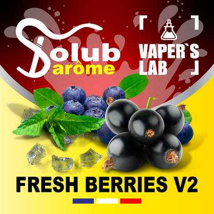 Фото, Видео, Пищевой ароматизатор для вейпа Solub Arome "Fresh Berries v2" (Черника смородина мята ментол) 