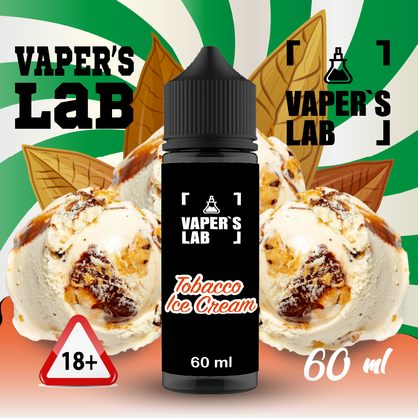 Фото, Видео на Заправки до вейпа Vapers Lab Tobacco ice cream 60 ml