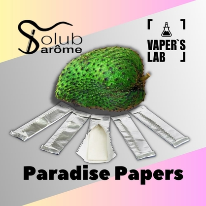 Фото, Відеоогляди на Найкращі ароматизатори для вейпа Solub Arome "Paradise papers" (Жуйка з гуанабаною) 