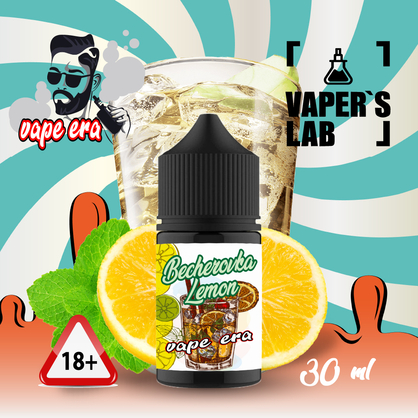 Фото сольова жижа для пода vape era salt becherovka lemon 30 мл