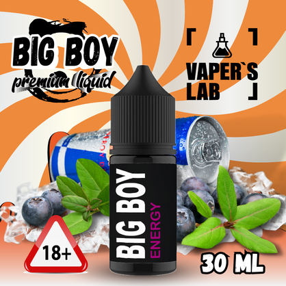 Фото, Видео на жидкость для пода BIG BOY Salt "Energy berry mix" 30 ml