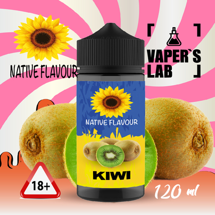Фото заправки для электронных сигарет native flavour kiwi 120 ml