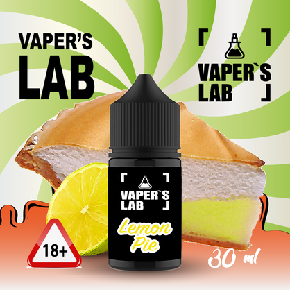 Фото, Видео на солевую жидкость для подов Vaper's LAB Salt "Lemon pie" 30 ml