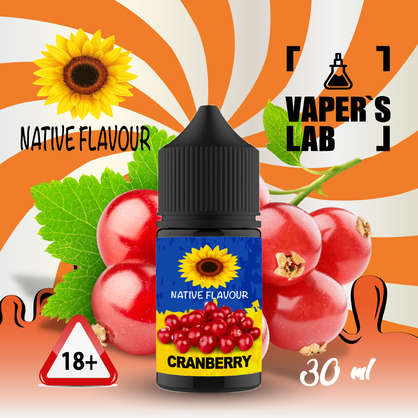 Фото сольова жижа для пода native flavour salt cranberry 30 ml