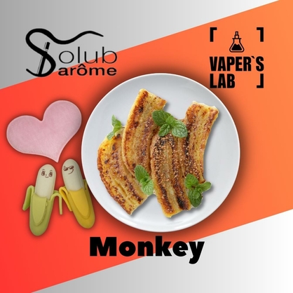 Фото, Видео, Натуральные ароматизаторы для вейпа  Solub Arome "Monkey" (Банановое фламбе) 