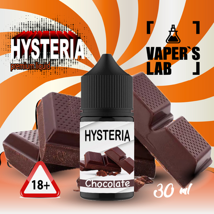 Фото, Видео на солевую жидкость Hysteria Salt "Chocolate" 30 ml