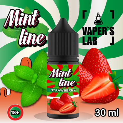 Фото сольова жижа для пода mint strawberry 30ml