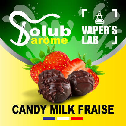 Фото, Відеоогляди на Кращі смаки для самозамісу Solub Arome "Candy milk fraise" (Молочна цукерка з полуницею) 