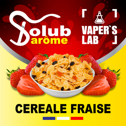 Фото, Видео, Натуральные ароматизаторы для вейпов Solub Arome "Céréale fraise" (Кукурузные хлопья с клубникой) 