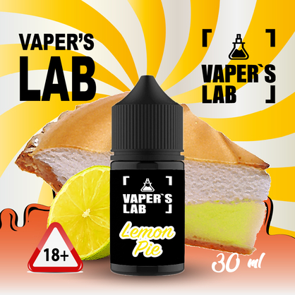 Фото, Видео на солевую жидкость для подов Vaper's LAB Salt "Lemon pie" 30 ml