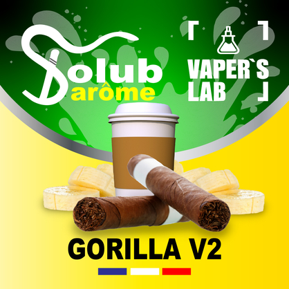 Фото, Видео, Ароматизатор для вейпа Solub Arome "Gorilla V2" (Банан какао и табак) 