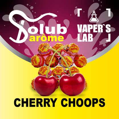 Фото, Видео, ароматизатор для самозамеса Solub Arome "Cherry choops" (Вишневая кола в чупа-чупсе) 