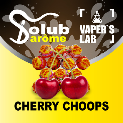 Фото, Відеоогляди на Харчовий ароматизатор для вейпа Solub Arome "Cherry choops" (Вишнева кола в чупа-чупсі) 
