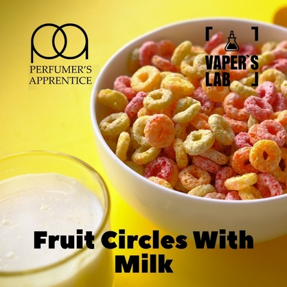Фото, Відеоогляди на Ароматизатори для самозамісу TPA "Fruit Circles With Milk" (Фруктові кільця в молоці) 