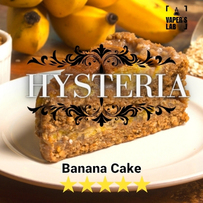 Фото, Видео на Жидкость для вейпа Hysteria Banana Cake 30 ml