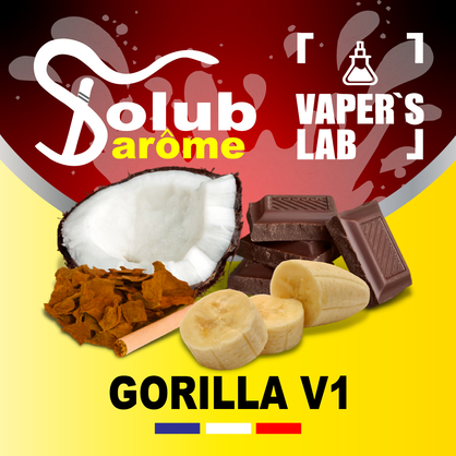 Фото, Відеоогляди на Основи та аромки Solub Arome "Gorilla V1" (Банан кокос шоколад та тютюн) 
