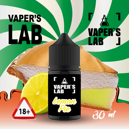 Фото, Видео на солевую жидкость для подов Vaper's LAB Salt "Lemon pie" 30 ml