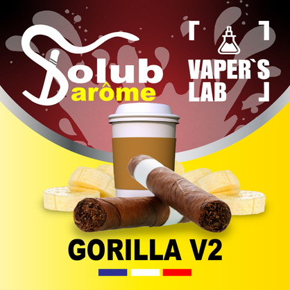 Фото, Видео, Ароматизатор для вейпа Solub Arome "Gorilla V2" (Банан какао и табак) 