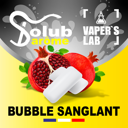 Фото, Відеоогляди на Натуральні ароматизатори для вейпа Solub Arome "Bubble Sanglant" (Гранатова жуйка) 