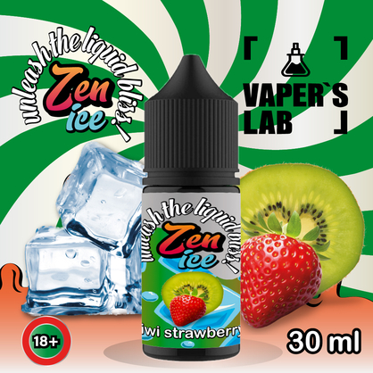 Фото жидкость для пода zen salt ice kiwi strawberry 30ml