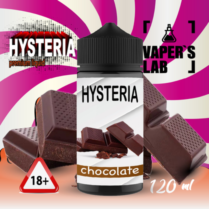 Фото лучшие жидкости для парения hysteria chocolate 100 ml