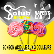 Ароматизаторы Solub Arome Bonbon acidulé aux 3 couleurs Конфеты-леденцы