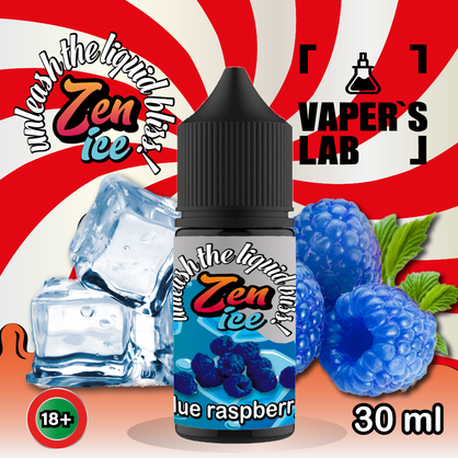 Фото жидкость для под систем zen salt ice blue raspberry 30ml