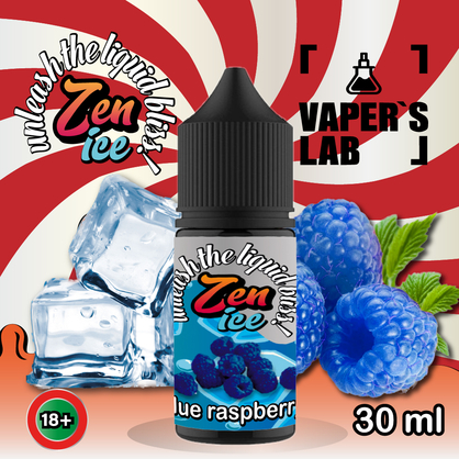 Фото жидкость для под систем zen salt ice blue raspberry 30ml